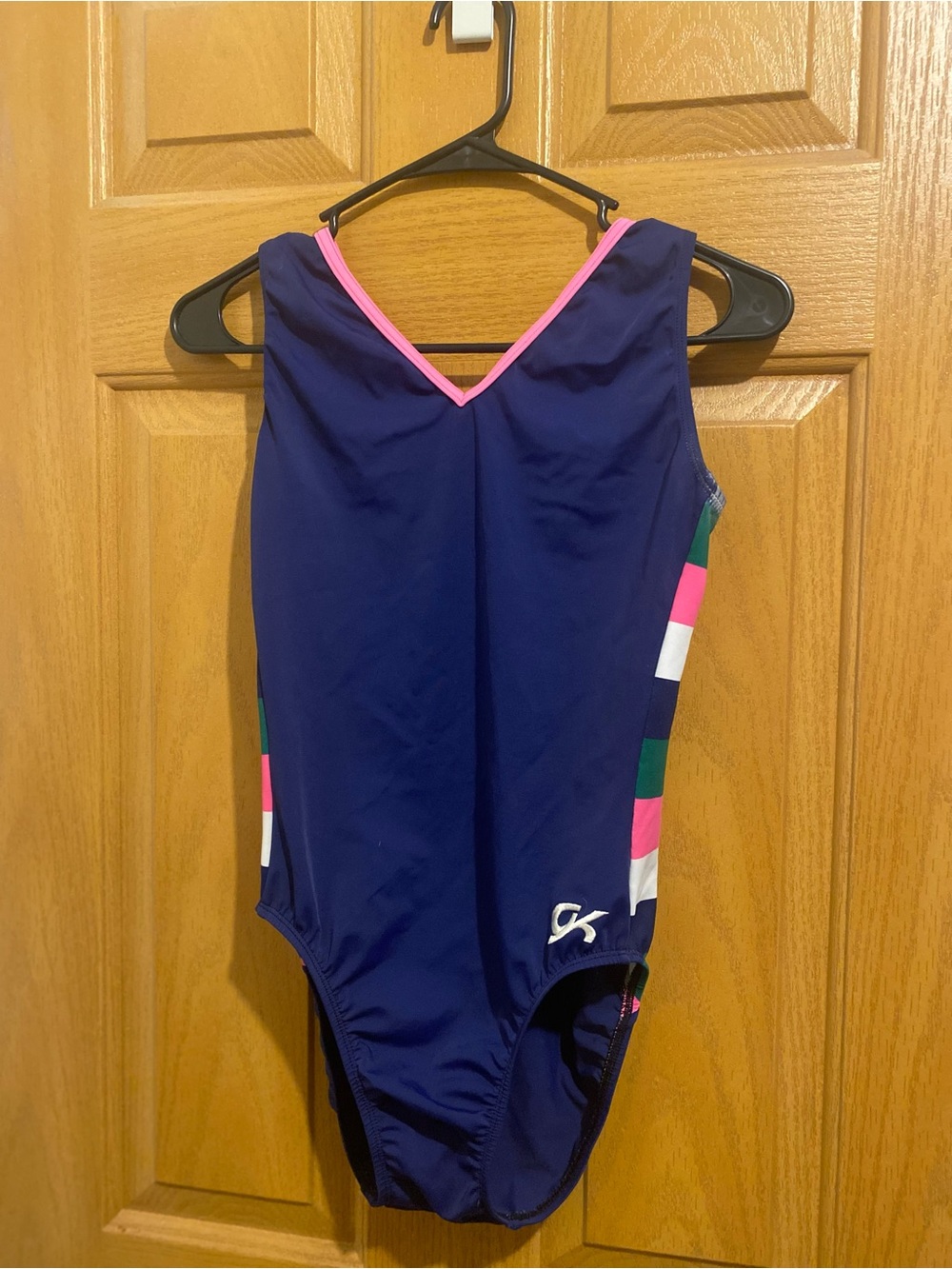 GK woman’s Bodysuit with Pink Trim and Colorblock Sides
